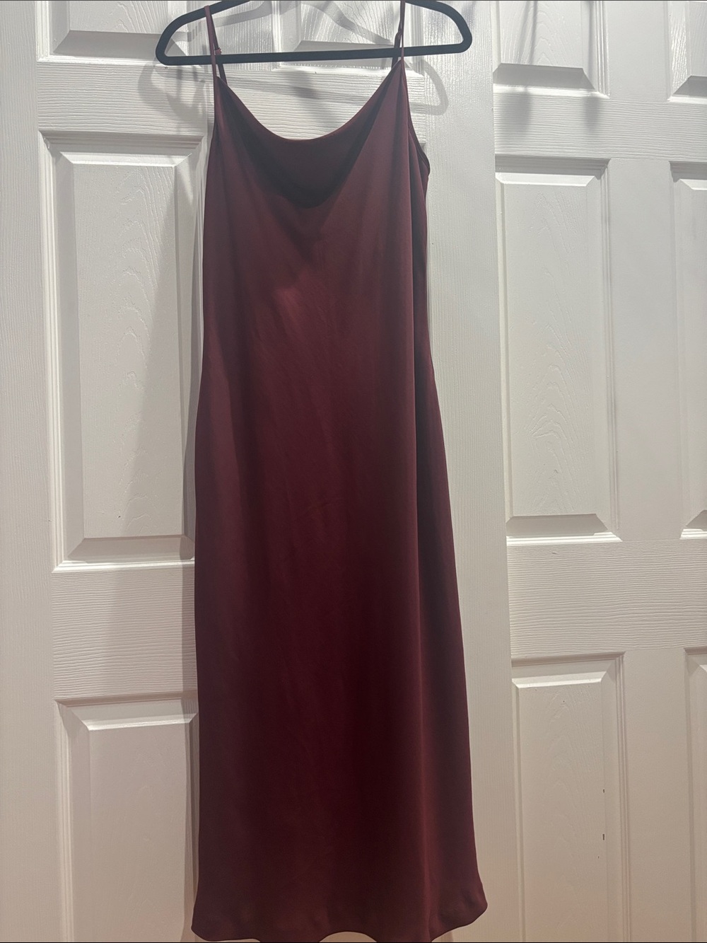 Banana Republic Burgundy Slip Midi Dress